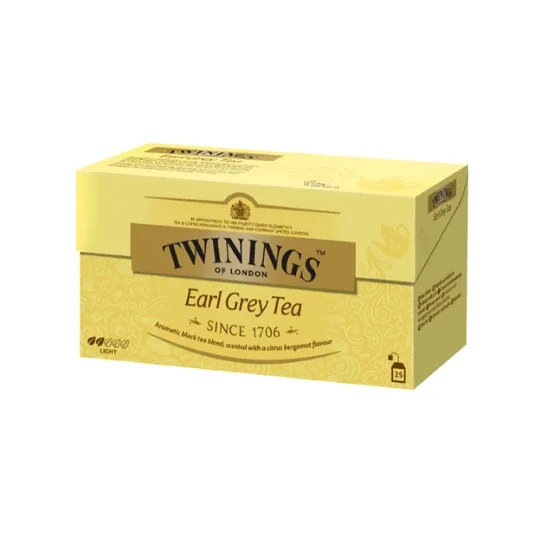 Ceai negru Earl Grey, 25 plicuri, Twinings — preț și oferte