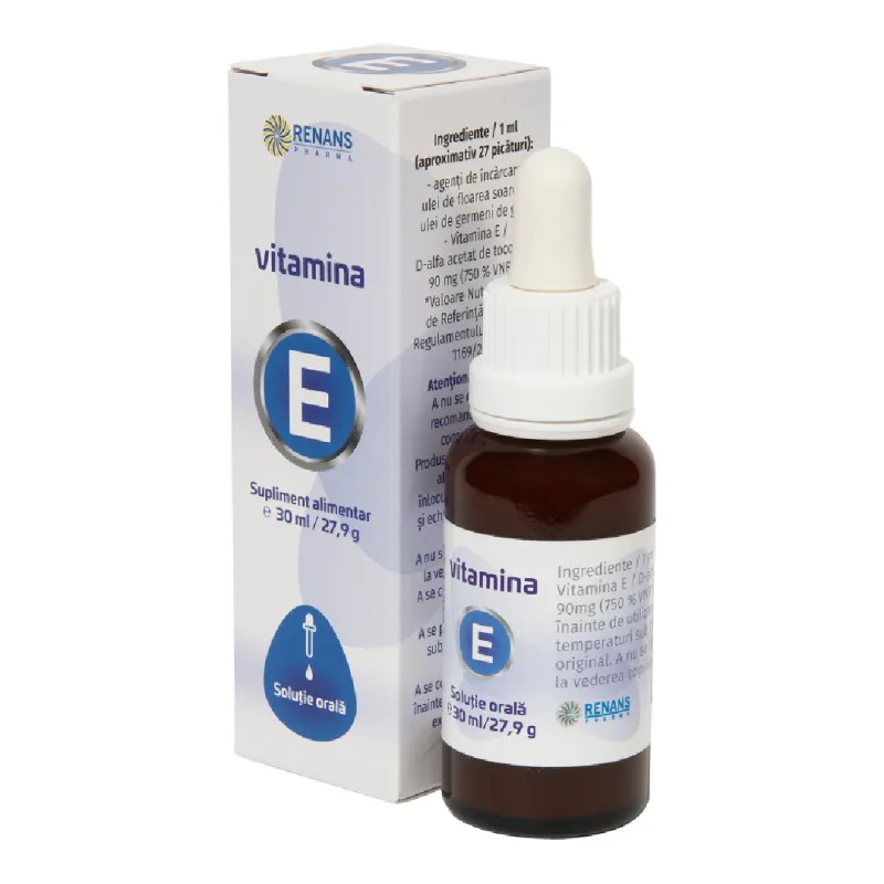 Vitamina E, solutie orala, 10 ml, Renans RENANS PHARMA — preț și oferte