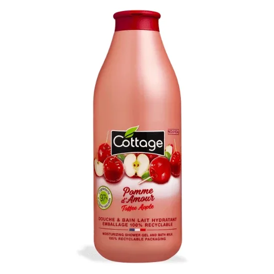 Gel de dus hidratant cu lapte si extract de Mere, Pomme d`Amour, 750 ml, Cottage — preț și oferte