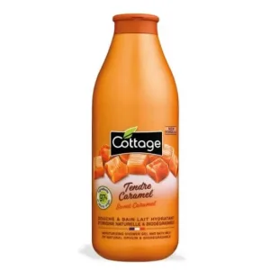Gel de dus hidratant cu lapte si aroma de caramel, 750 ml, Cottage