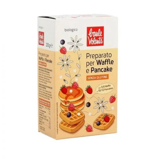 Mix bio pentru vafe si clatite fara gluten, 200g, Baule Volante — preț și oferte