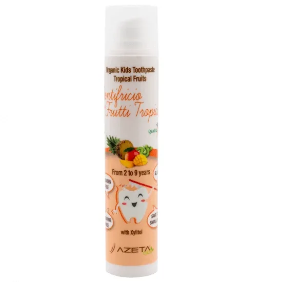 Pasta de dinti organica cu fructe tropicale, + 2 ani, 50 ml, Azeta Bio — preț și oferte