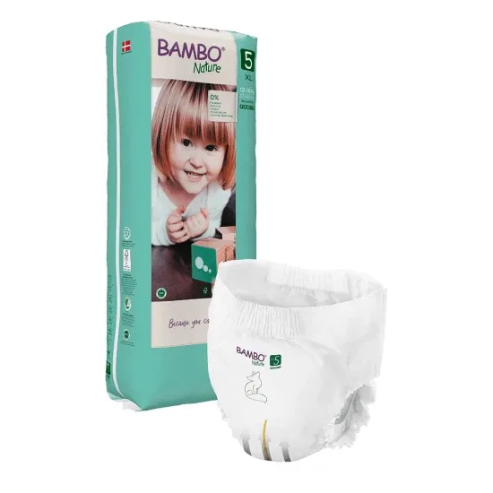 Scutece Pants eco nr 5, 12-18 kg, 38 bucăți, Bambo Nature — preț și oferte