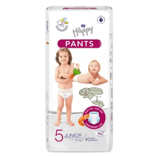 Scutece Pants Junior Nr. 5, 11-18 kg, 40 bucati, Happy — preț și oferte
