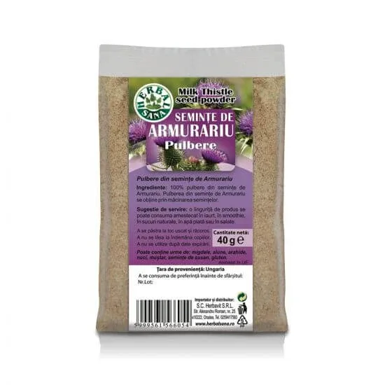 Seminte de Armurariu pulbere, 40 g, Herb Sana Herbal Sana — preț și oferte