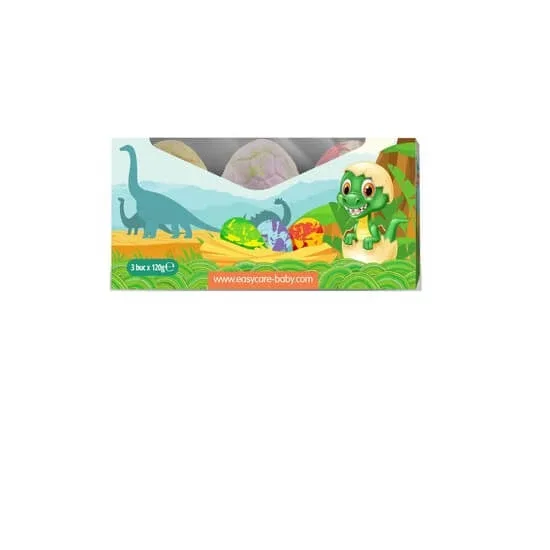 Set bombe efervescente pentru baie Ou de dinozaur cu suprize, 3 buc, Easycare Baby — preț și oferte