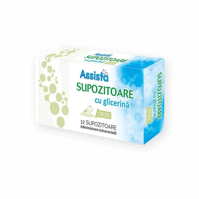 Assista Supozitoare cu glicerina bebe 850 mg x 12 — preț și oferte