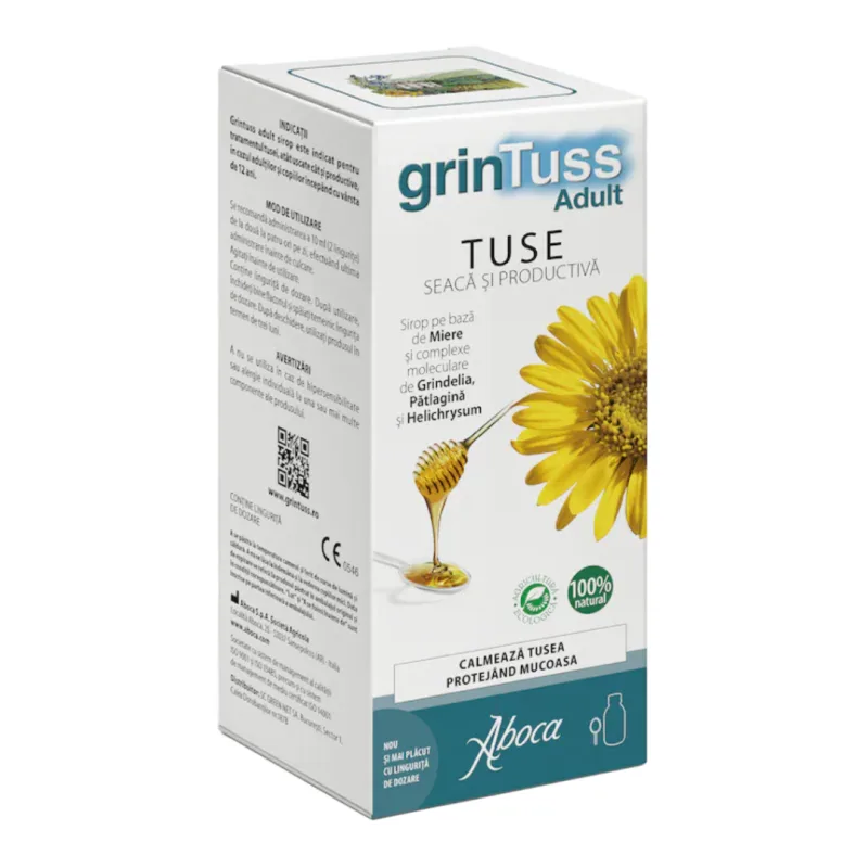 GrinTuss Adult sirop de tuse, 180ml, Aboca — preț și oferte