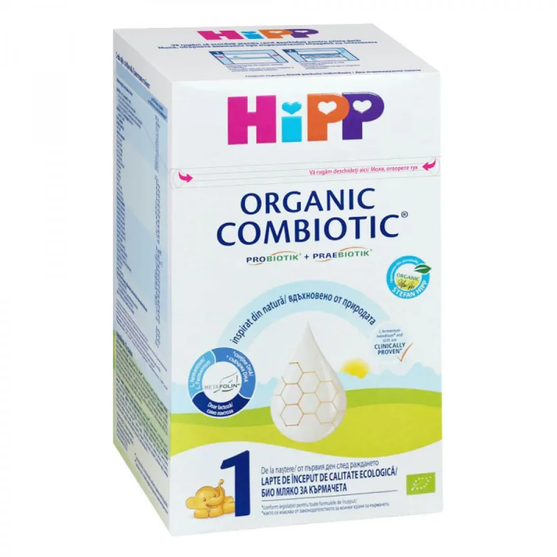 Lapte praf Bio formulă de început Organic Combiotic 1, 0 luni, 800 gr, Hipp  — preț și oferte