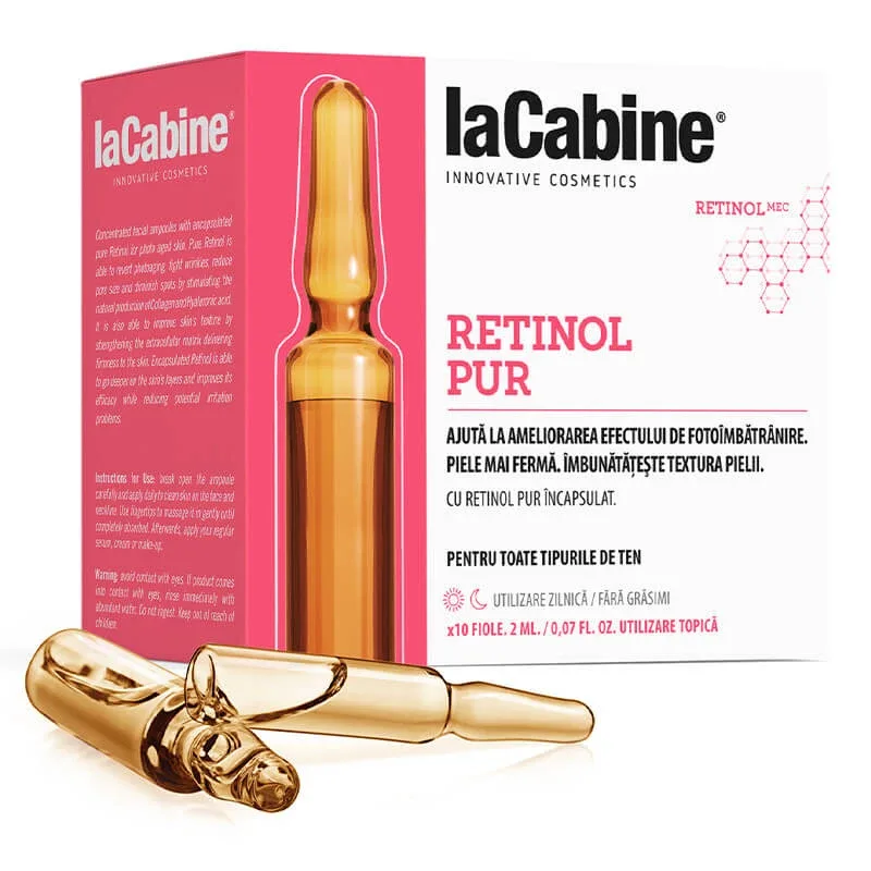 Fiole pentru ten Pure Retinol, 10 fiole x 2 ml, La Cabine — preț și oferte