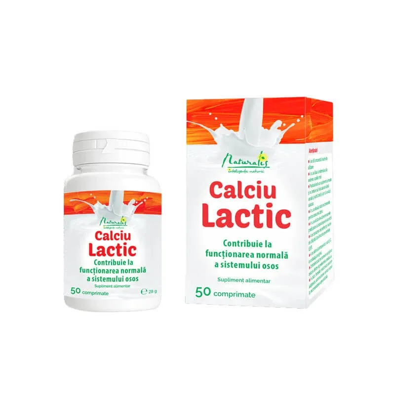 Calciu lactic  x 50 compr., Naturalis — preț și oferte
