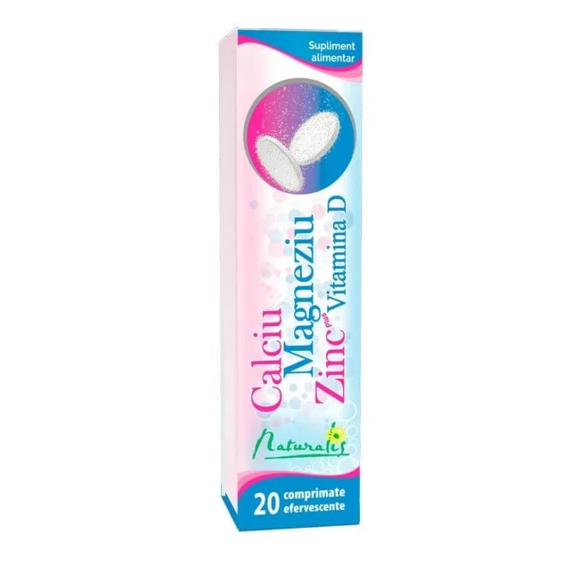 Naturalis Ca+Mg+Zn + Vit. D x 20 compr. eff. — preț și oferte