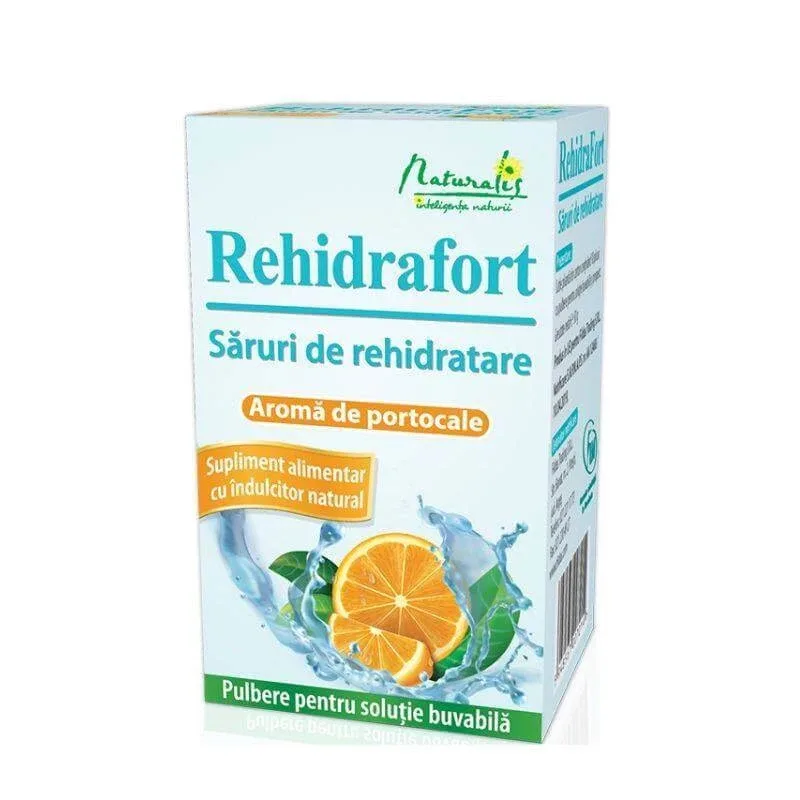Naturalis Rehidrafort aroma portocale x 10 plicuri x 5 g pulb. pt. sol. buvabila — preț și oferte