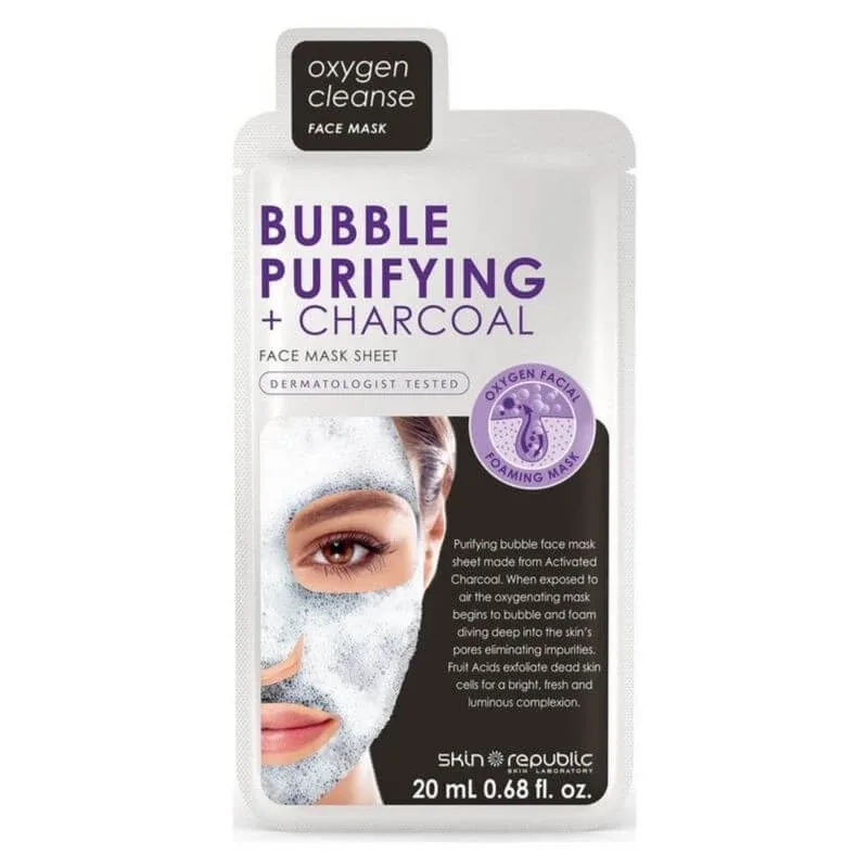 Skin Republic Masca de fata cu servetel Bule Purificatoare + Cărbune x 20ml — preț și oferte