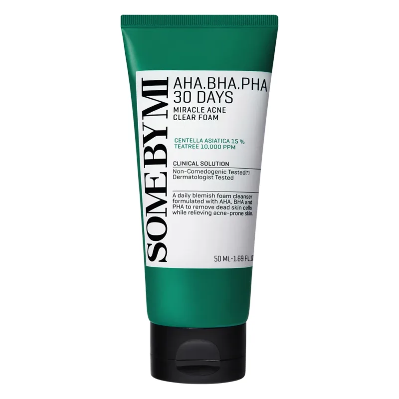 Spuma curatare ten Aha-Bha-Pha 30 Days Miracle Acne Clear Foam, 50ml, Some By Mi — preț și oferte