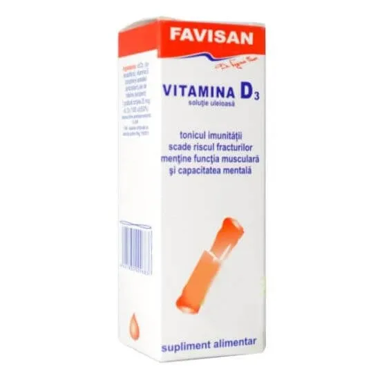 Vitamina D3, 30 ml, Favisan — preț și oferte
