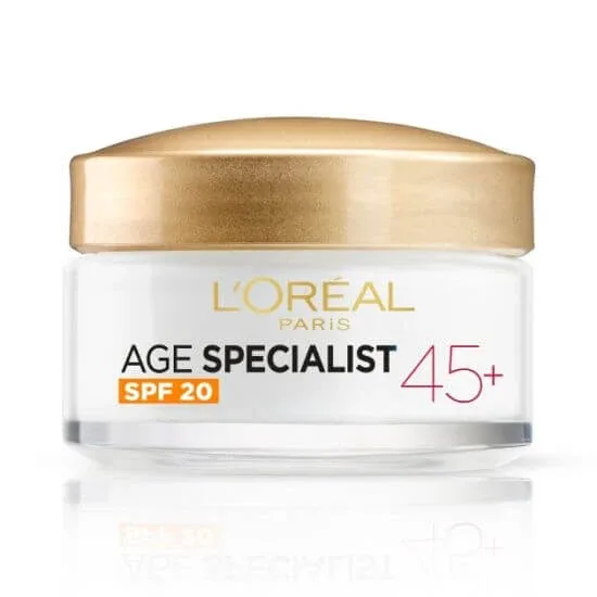 Crema de zi antirid cu efect de lifting si SPF 20 Age Specialist 45+, 50 ml, Loreal — preț și oferte