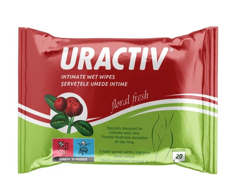 Servețele intime Uractiv,  20 buc, Fiterman Pharma — preț și oferte