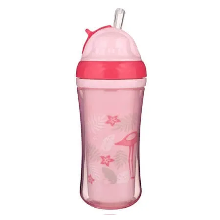 Cana sport cu pai Flamingo, 260 ml, Pink, Canpol Babies — preț și oferte