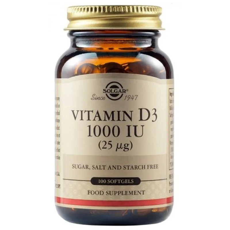 Solgar Vitamin D3 1000 UI, 100 capsule — preț și oferte