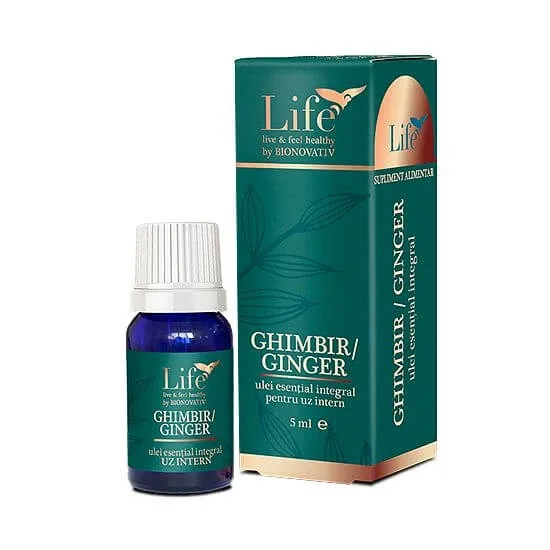 Ulei esential integral de Ghimbir, 5 ml, Bionovativ — preț și oferte