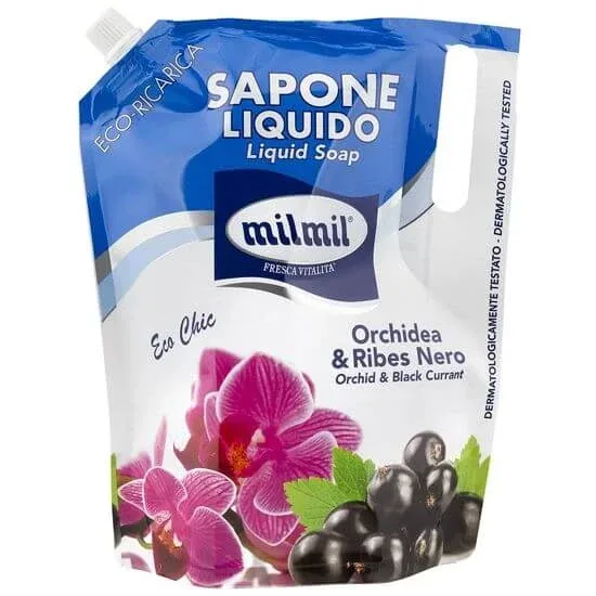 Rezerva de sapun lichid Orhidee & Coacaze, 900 ml, Milmil — preț și oferte