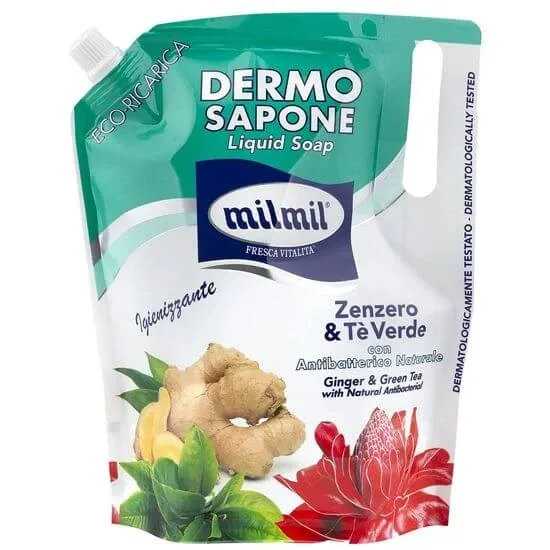 Rezerva de sapun lichid Ghimbir & Ceai verde, 900 ml, Milmil — preț și oferte