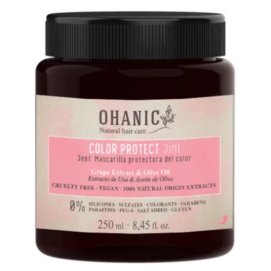 Masca de par 3 in 1 pentru protectia culorii, 250 ml, Ohanic — preț și oferte