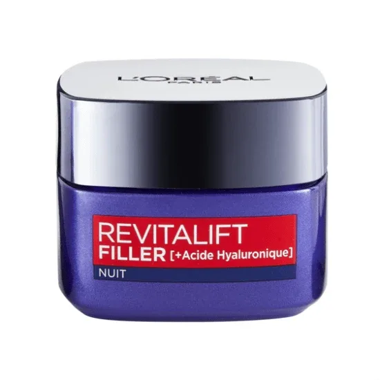 Crema antirid intensiv redensificatoare de noapte Revitalift Filler + Hyaluronic Acid, 50 ml, Loreal — preț și oferte