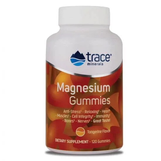Magneziu cu aroma de mandarina, 120 tablete gumate, Trace Minerals — preț și oferte