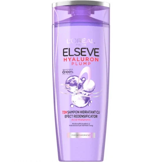 Sampon hidratant pentru par deshidratat Hyaluron Plump, 400 ml, Elseve — preț și oferte