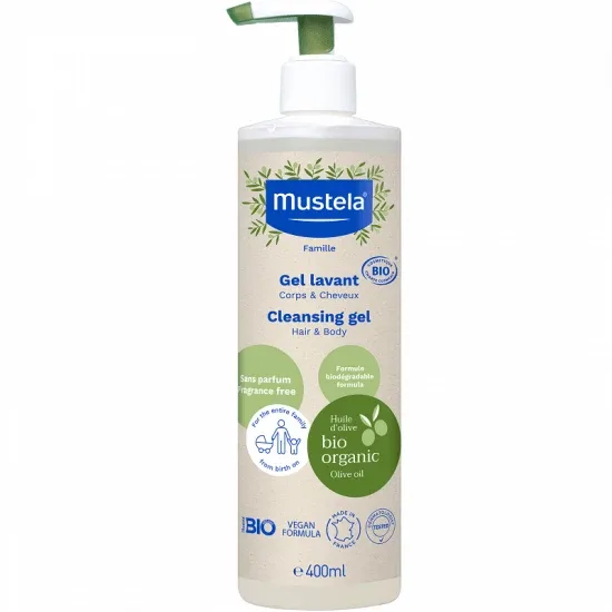 Gel de curatare Eco pentru par si corp, 400 ml, Mustela — preț și oferte