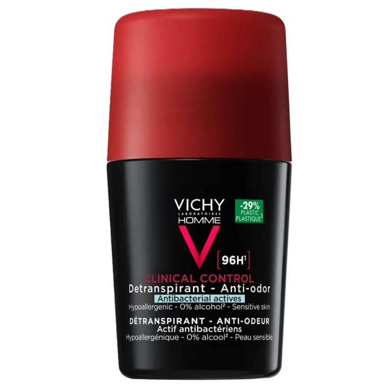 Deodorant roll-on antitranspirant 96h pentru bărbați Clinical Control, 50 ml, Vichy Homme — preț și oferte