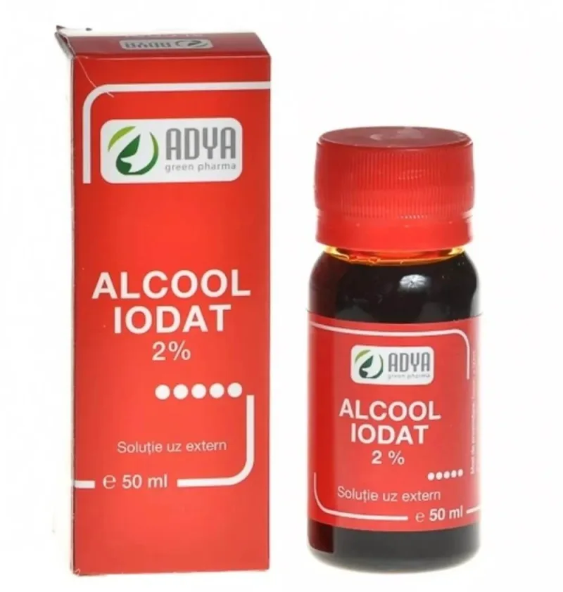Adya Green Pharma, Alcool iodat 2%, 50ml — preț și oferte