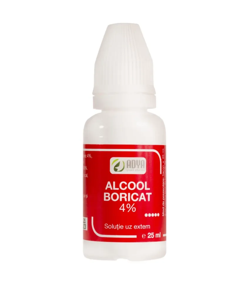 Alcool Boricat 4% 25ml Adya Green Adya GreenPharma — preț și oferte