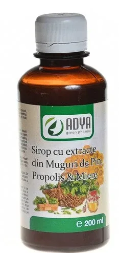 Sirop Muguri Pin Propolis si Miere 200ml Adya Green Adya GreenPharma — preț și oferte