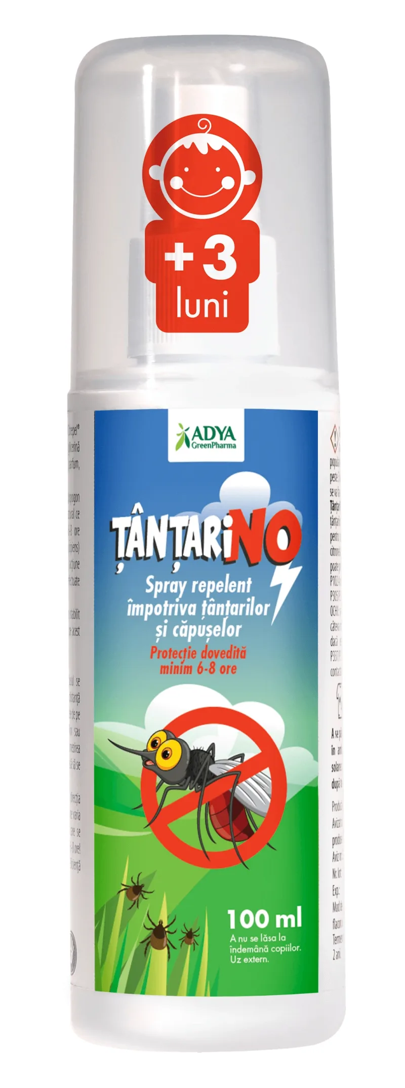 Tantarino Spray Repelent Impotriva Tantarilor si Capuselor 100ml x 1buc Adya Green Adya GreenPharma — preț și oferte