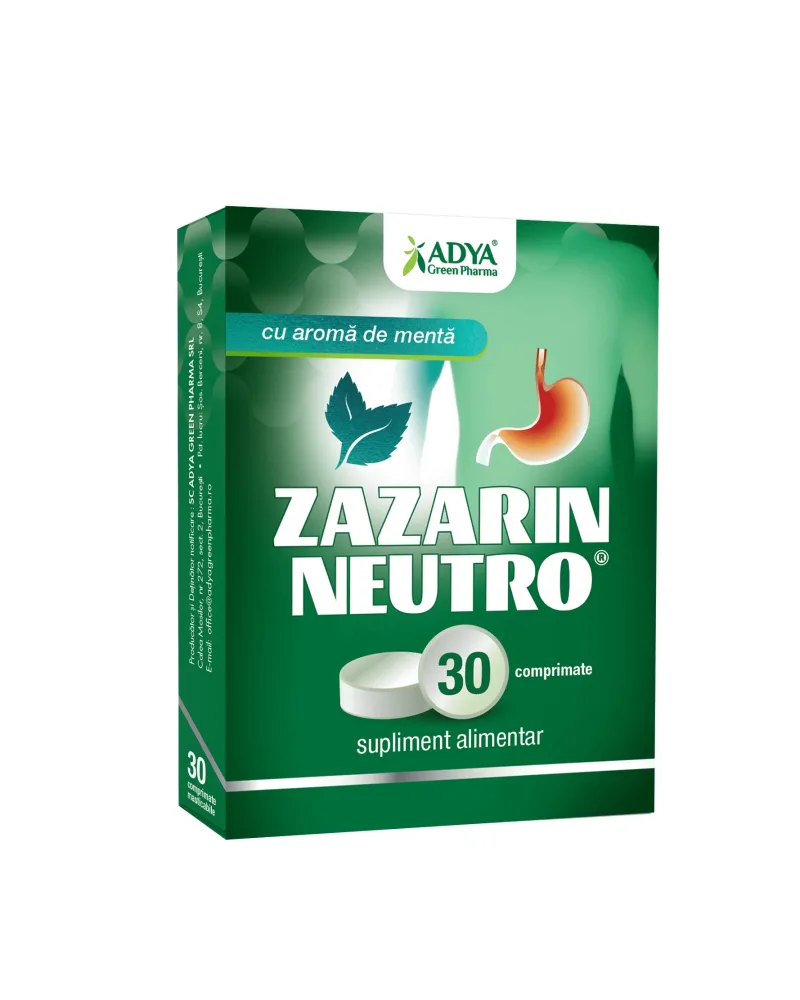 Zazarin Neutro menta x 30cpr mast Adya Green Adya GreenPharma — preț și oferte