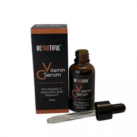 Ser cu Vitamina C 3%, Acid Hyaluronic si Vitamina E, 30ml, Beyoutiful  — preț și oferte