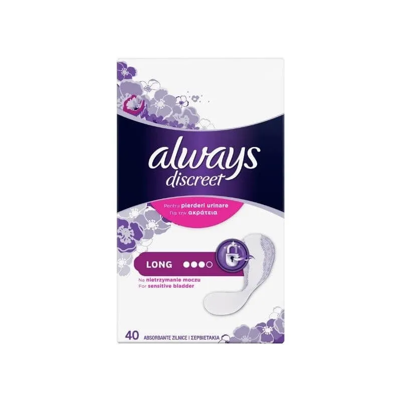 Always Discreet Liners Large, 40 buc — preț și oferte