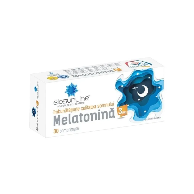 Melatonina 3 mg, 30 comprimate, Helcor HELCOR BAIA MARE — preț și oferte