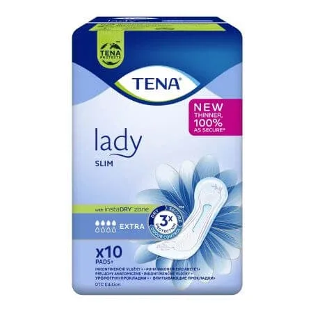 Absorbante pentru femei Lady Slim, Extra, 10 bucati, Tena — preț și oferte