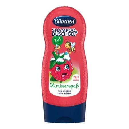 Gel de dus & sampon Zmeura, + 3 ani, 230 ml, Bubchen — preț și oferte