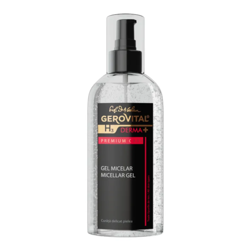 Gel micelar H3 Derma+ Premium Care, 150 ml, Gerovital FARMEC — preț și oferte