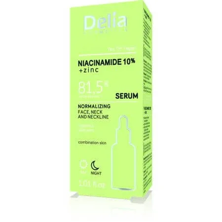 Ser pentru normalizare cu niacinamide 10% Normalizing, 30 ml, Delia Cosmetics — preț și oferte