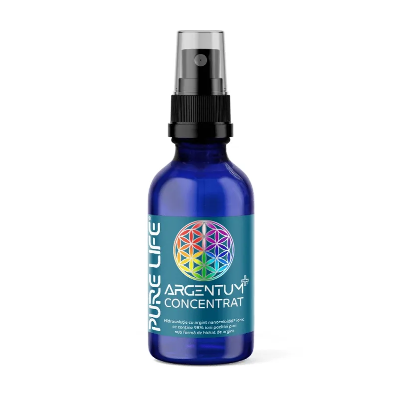 Argint nanocoloidal Argentum+ Concentrat, 60 ml, Pure Life — preț și oferte