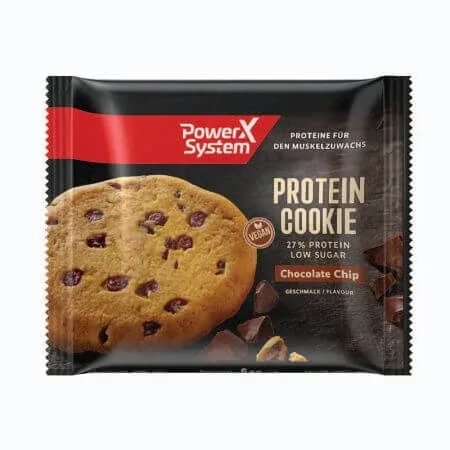 Biscuite proteic cu bucati de ciocolata Proteic Cookie, 50g, Power System — preț și oferte