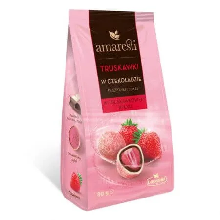 Capsuni in mix de ciocolata Amaresti, 80g, Eurohansa — preț și oferte