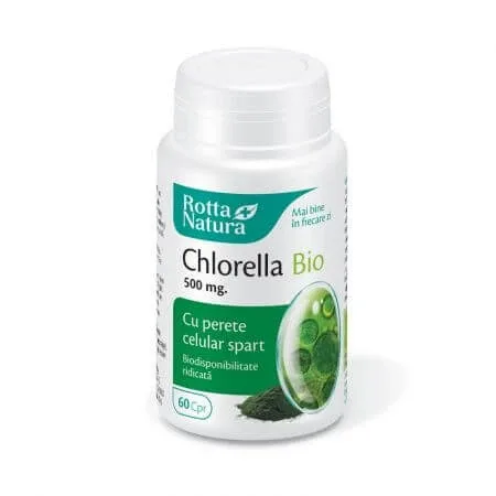 Chlorella Bio, 500 mg, 60 comprimate, Rotta Natura — preț și oferte