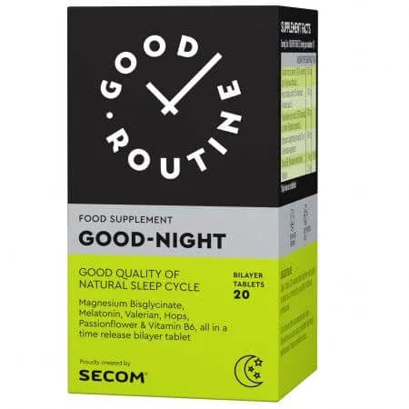 Good Night, 20 tablete dublu-strat, Good Routine SECOM — preț și oferte